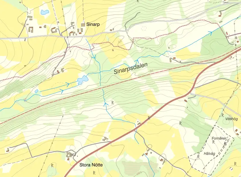 Sinarpsdalen Karta